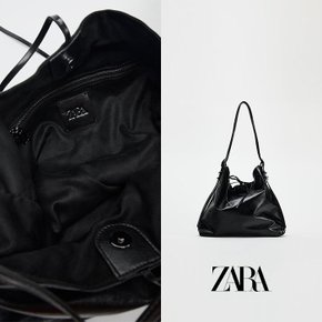 ZARA 자라 버클 디테일 버킷백 블랙 6097410