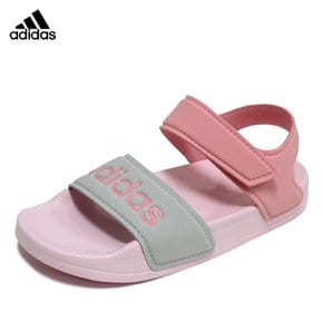 아딜렛 샌들 핑크 여성 여자 스포츠 여름 물놀이 여름 벨크로 신발 FY8849