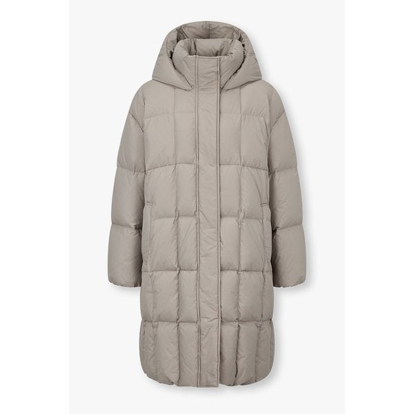 스퀘어 퀼팅 후디드 다운 코트 7255417114170