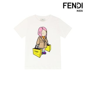키즈 쇼핑 캐릭터 프린트 반팔 티셔츠 JFI2487AJ