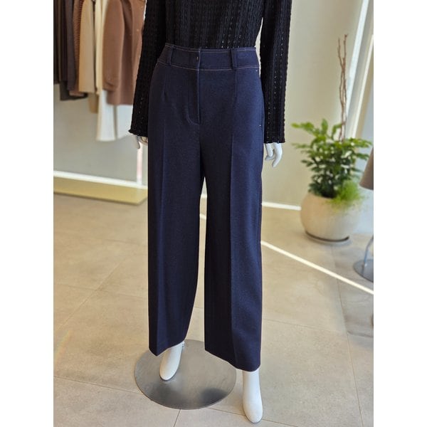 [여주점] [더 아이잗] 여성 스판 배색 스티치 와이드 팬츠(IS2M0SL721)