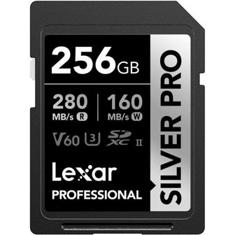 렉사 영국 렉사 sd카드 Lexar Silver Pro SD Card 256GB UHSII Memory V60 U3 C10 SDXC Up To 280MB/s