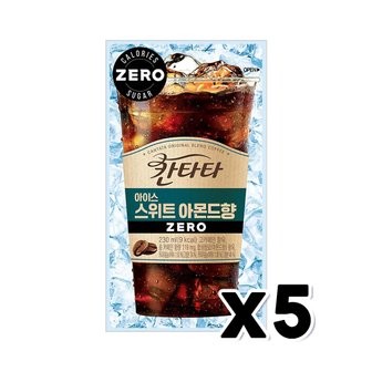  칸타타 스위트아몬드향 제로커피 파우치음료 230ml x 5개