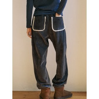 아워호프 Corduroy Race Pocket Sweatpants - Charcoal