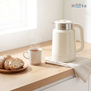 이지보일 304 스텐 통주물 전기포트 1.7L 대용량 전기주전자 CKT-1700G(WH) 크림화이트
