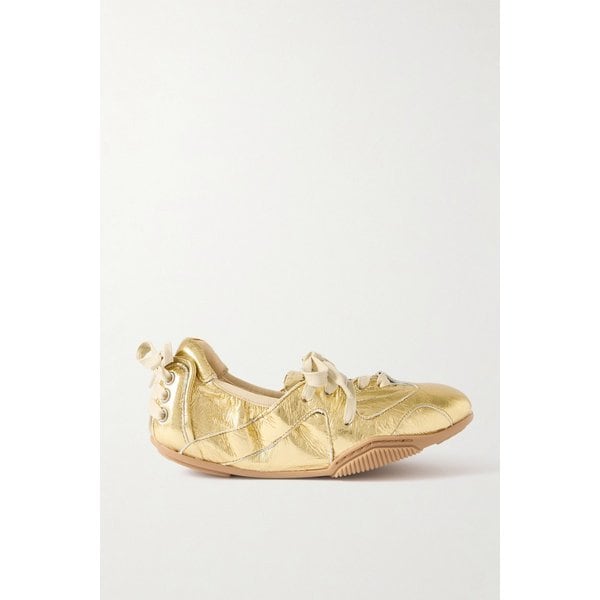 메탈릭 가죽 골드 스니커즈 46376663162904410