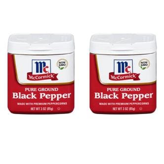 맥코믹 [해외직구] McCormick 맥코믹 퓨어 그라운드 블랙 페퍼 후추 85g 2팩 Pure Ground Black Pepper 3 oz