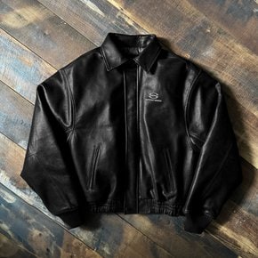 SUPPORT SERIES COWHIDE CRACK JACKET BLACK