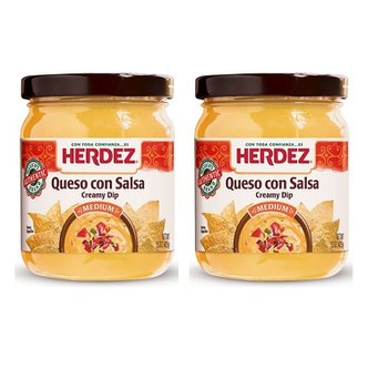  [해외직구]헤르데즈 퀘소 콘 살사 크리미 딥 미디엄 소스 425g 2팩 Herdez Queso Con Salsa Creamy Dip Medlum 16oz