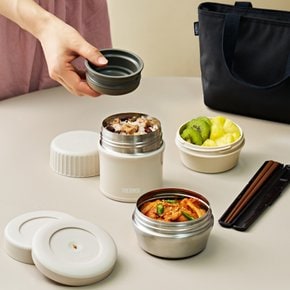 뉴 플+스 반반 보온도시락 885ml 크림