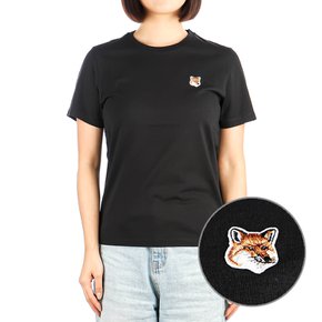여성 폭스헤드 반팔 티셔츠 (LW00105KJ0008 BLACK) 24FW
