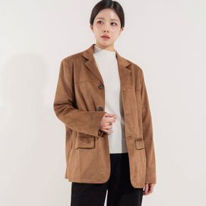 모건트 스웨이드 루즈핏 카라 자켓_P436831956