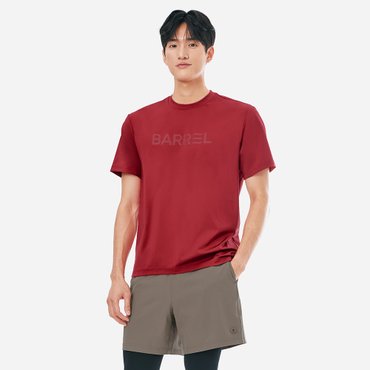 배럴 맨 에센셜 릴렉스핏 반팔 래쉬가드 레드 (B5SMWRG103RED)