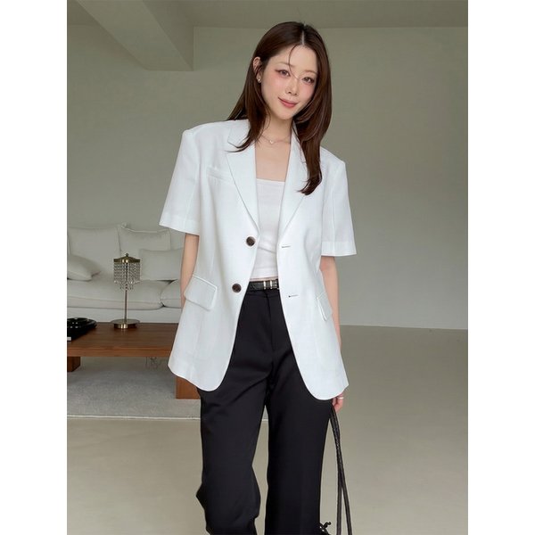[단독][4차 리오더][SET-UP]엠마 린넨 스트랩 자켓 / EMMA LINEN STRAP JACKET_3colors