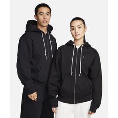 나이키 매장정품 나이키 NIKE 솔로 스우시 풀집 후디 M - 블랙 화이트 DR0404-010 1690574