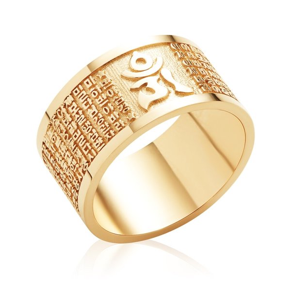 [비앤비골드] 18K 두꺼운 경전 종교 반지 RSS25589