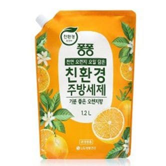 오너클랜 퐁퐁 친환경 주방세제 오렌지 리필 1.2L