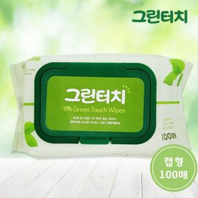 끈적임없는 산뜻한 피톤치드 그린터치 캡형 물티슈 100매