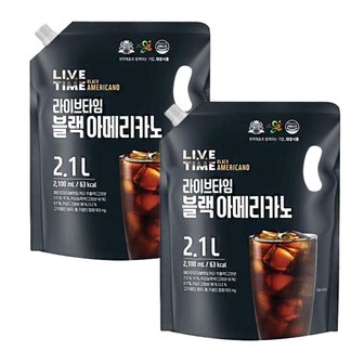  라이브타임 블랙 아메리카노 2.1L+2.1L