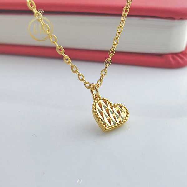 [가앤] 24k순금 별 컷팅 하트 목걸이3.75g