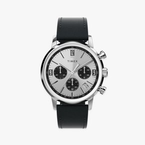 멀린 크로노그래프 타키미터 가죽스트랩 남자시계 40mm