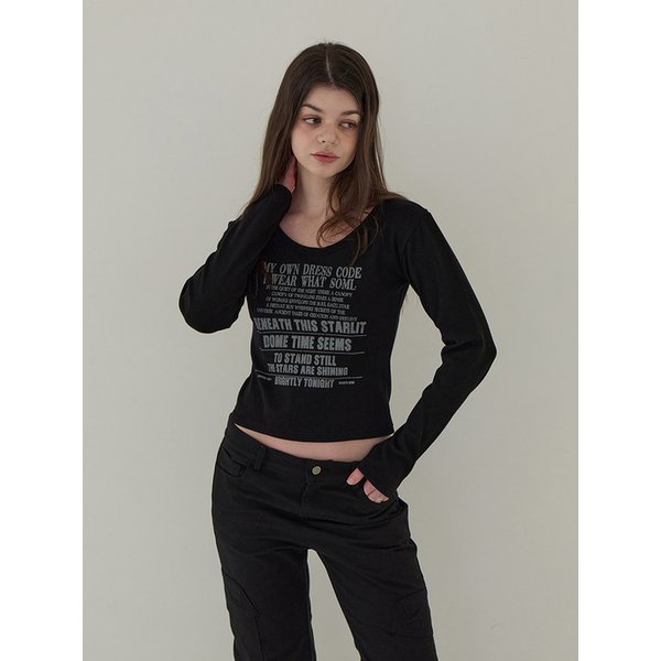 my own dress  롱슬리브 (블랙)