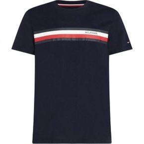 HILFIGER 모노TYPE 슬림핏 반팔 티셔츠 블루