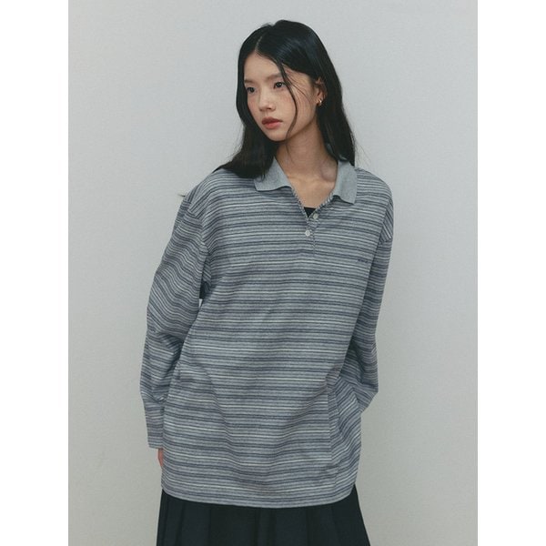 STRIPE PK T-SHIRT(GR)