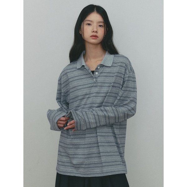 STRIPE PK T-SHIRT(GR)