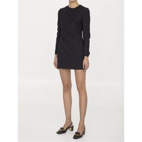 가라바니 Valentino Crepe Couture short dress Womens Dress 1B0VA0G51CF_0NO Black