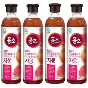 대상 청정원 홍초 자몽 900ml x 4개