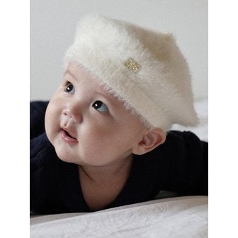 더로하 [BABY]앙고라 베레모 크림