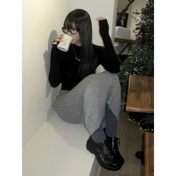 비브람 더비 블랙 양가죽 5.5cm 트레커