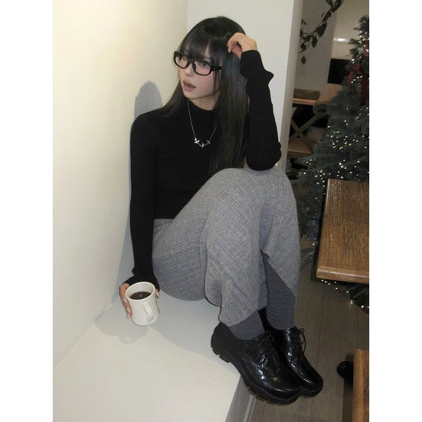 비브람 더비 블랙 양가죽 5.5cm 트레커