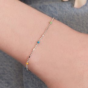 [태연, 우즈, 에스파 카리나 착용] colorful bean chain bracelet