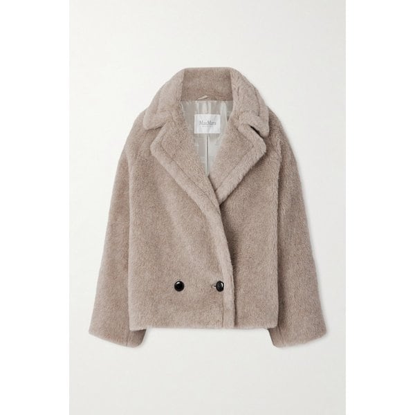 캄부사 더블브레스트 알파카 캐시미어 실크 블렌드 코트 46376663162954328