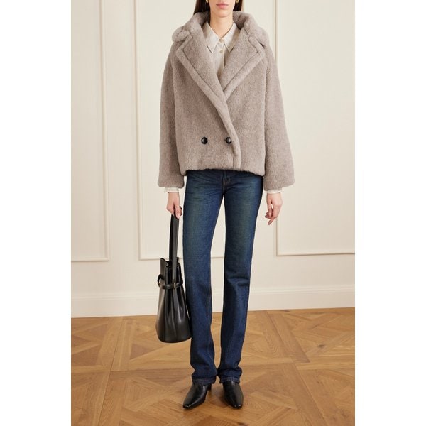 캄부사 더블브레스트 알파카 캐시미어 실크 블렌드 코트 46376663162954328