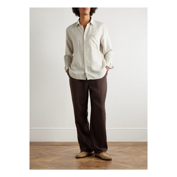 프레스코볼 카리오카 텔레스 스트라이프 리넨 셔츠 뉴트럴 46376663162873353