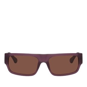 퍼플 Linda Farrow 189 C4 선글라스 DVN189C4SUN Aubergine/Brushed Si