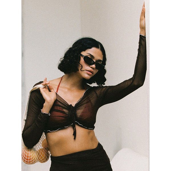 AMOUR TOP_BROWN