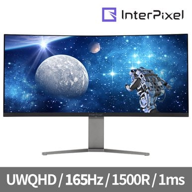 IPU3433 무결점 34인치 UWQHD 165Hz 커브드 게이밍 모니터 21:9 울트라와이드