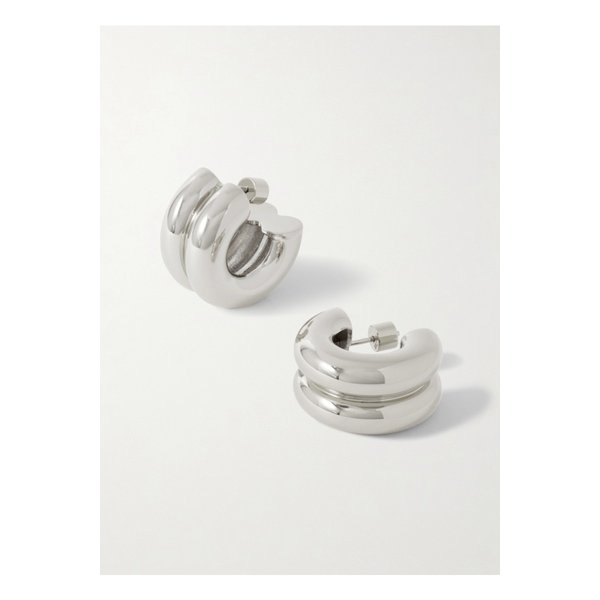 마사 칼보 더블 로듐 도금 후프 이어링 실버 46376663162905351