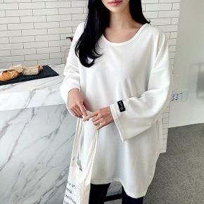 빅사이즈 407 베이직유넥소매라벨티 DILG400_P368339937