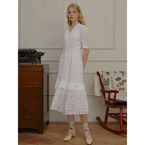 WH PEACOCK CHIFFON DRESS