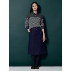 스트라이프 쿼터집 니트  그레이 BF6X51C113