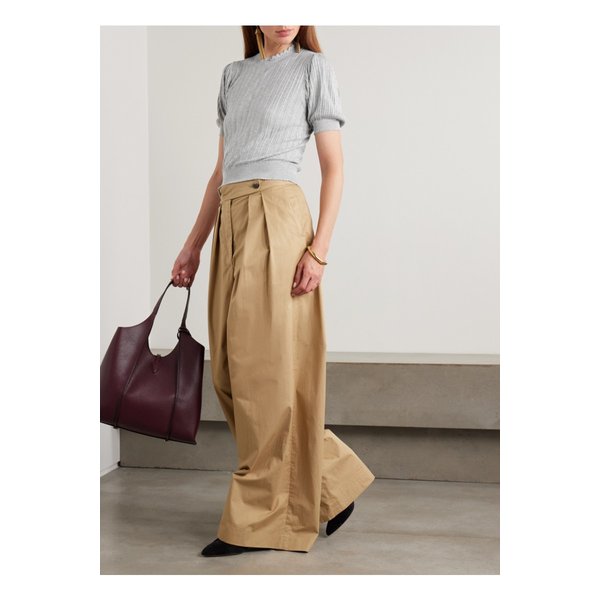 젬마 크로셰 트리밍 포인텔 니트 스웨터 그레이 46376663162870618