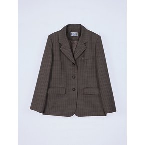 ZEN THREE BUTTON CHECK JACKET