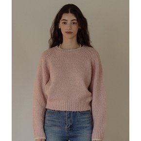 Alpaca coloring knit top_Pink