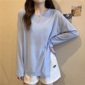 [짝꿍닷컴] 여성 2컬러 데일리 시스루 롱슬리브 티셔츠 LK-G025 (S17603257)