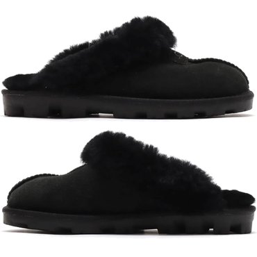 UGG 24FW 코케트 퍼 뮬 슬리퍼 블랙 5125 BLK